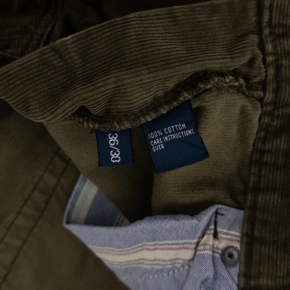 Polo Ralph Lauren Corduroy Pants Men's‎ 36x28 Green Pant Trouser Vintage 90s Y2K